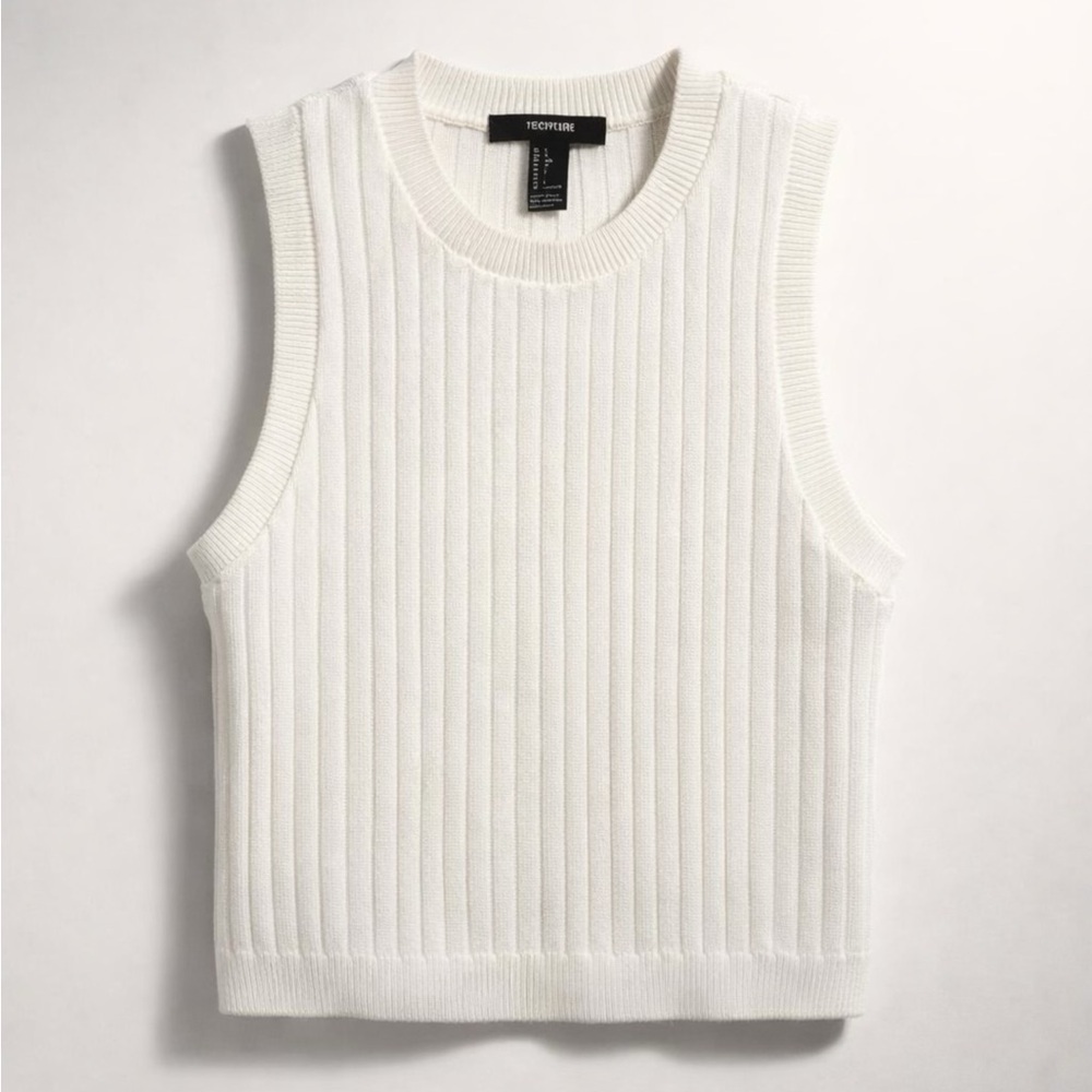 Forever 21 White Ribbed Tank Top - Picture 2 of 4